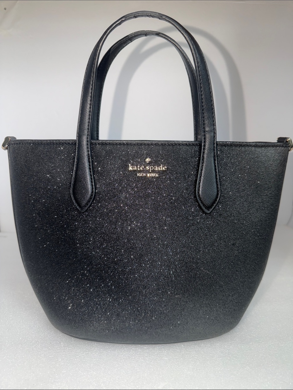 KATE SPADE Black Glimmer Satchel Tote Bag Purse